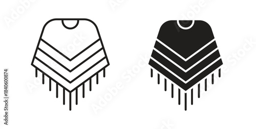 Poncho icon isolated vector Illustration. Vector pictogram for web and app