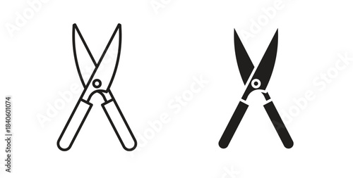 Pruning shears icon isolated vector Illustration. Vector pictogram for web and app