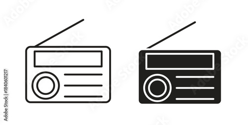 Radio icon isolated vector Illustration. Vector pictogram for web and app