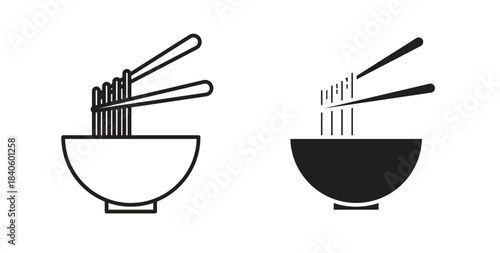 Ramen icon isolated vector Illustration. Vector pictogram for web and app