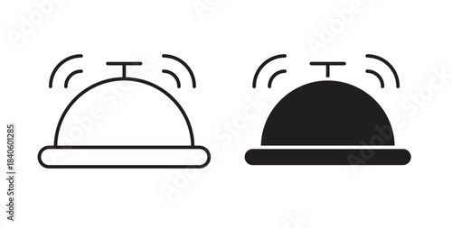 Reception bell icon isolated vector Illustration. Vector pictogram for web and app