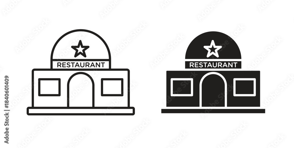 Naklejka premium Restaurant icon isolated vector Illustration. Vector pictogram for web and app