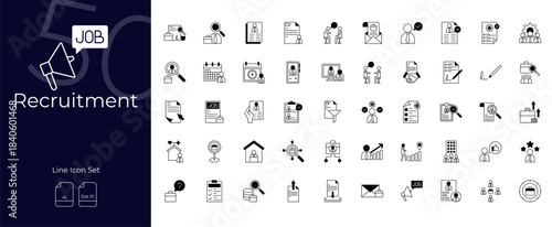 Recruitment Duotone Editable Icons set