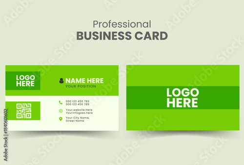 Attractive professional business card design, visiting cards template