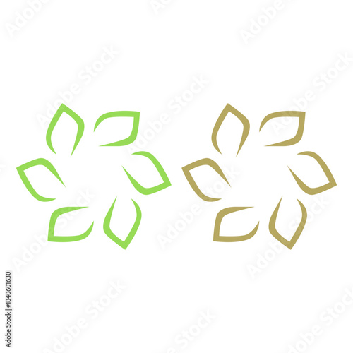 GREEN LEAVES NATURAL BIO ECO PRODUCT ORGANIC FARMING SIGN SYMBOL LOGO VECTOR