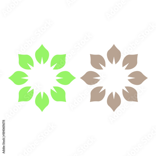 GREEN LEAVES NATURAL BIO ECO PRODUCT ORGANIC FARMING SIGN SYMBOL LOGO VECTOR