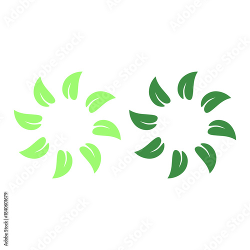 GREEN LEAVES NATURAL BIO ECO PRODUCT ORGANIC FARMING SIGN SYMBOL LOGO VECTOR