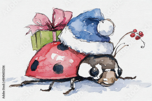 simple Christmas watercolor...