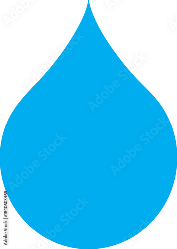 Blue Water Drop Icon – Clean Water, Hydration, Liquid Symbol