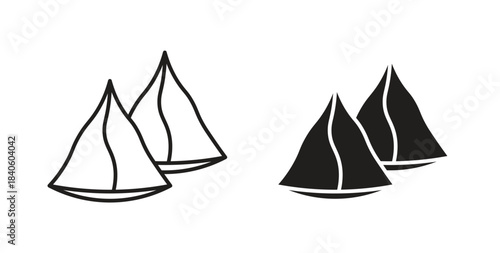 Samosa icon isolated vector Illustration. Vector pictogram for web and app