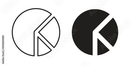 Sector icon isolated vector Illustration. Vector pictogram for web and app