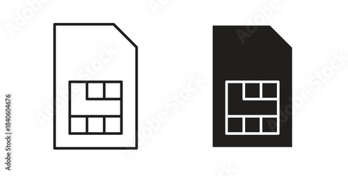 Sim icon isolated vector Illustration. Vector pictogram for web and app