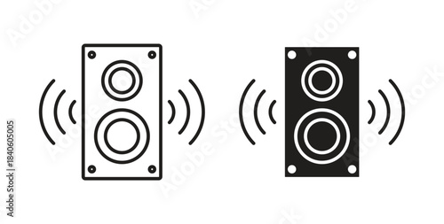 Soundbox icon isolated vector Illustration. Vector pictogram for web and app