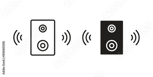 Soundbox icon isolated vector Illustration. Vector pictogram for web and app