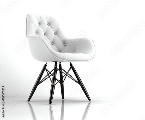 White chair isolated on whi...