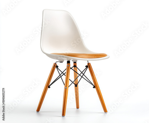White chair isolated on whi...