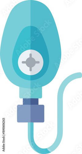 Medical Oxygen Mask Breathing Equipment Vector