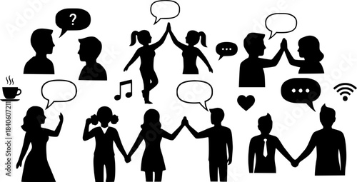 business people silhouettes