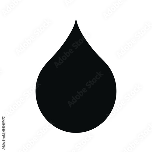 Water Drop Vector – Clean Water, Hydration, Liquid Symbol Illustration