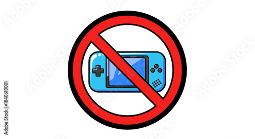 Illustration Depicting Forbidden Gaming: A Visual Symbol of Restrictions and Prohibitions