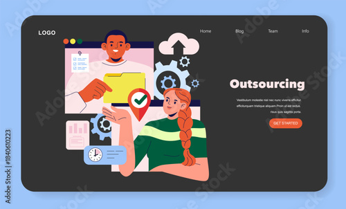 Business Team Discussing Outsourcing Solutions