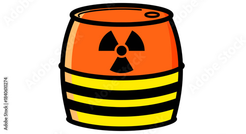 Hazardous Material Container: A Bold Illustration, Radioactive Alert for Safety Protocols