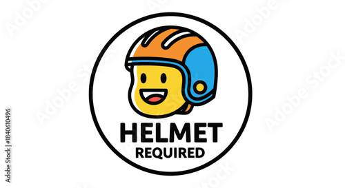 Helmet Icon: Safety and Protection Graphic Design for Usage Instruction and Awareness