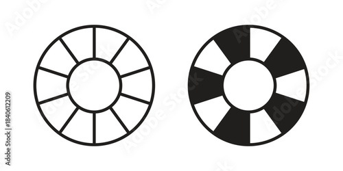 Rubber ring icon doodle set. editable outline stroke vector eps