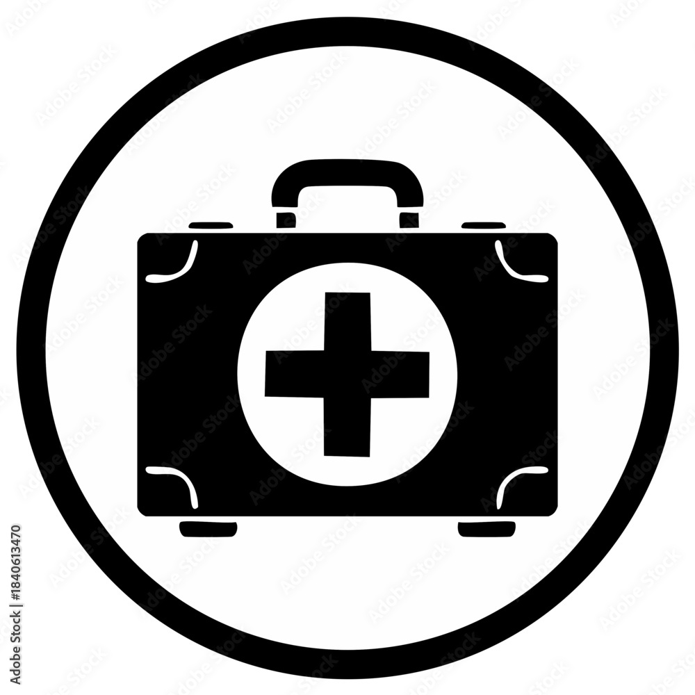 Fototapeta premium First Aid Kit Medical Cross Symbol Healthcare Emergency Icon
