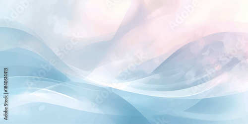 Abstract blue background with sky clouds and wave patterns for summer atmosphere illustration