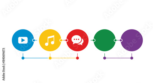 Digital Connectivity Flow: An abstract representation of digital content flow, illustrating the seamless progression of data, communication, and multimedia.
