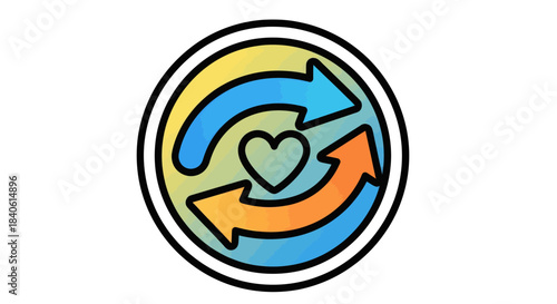 Emblem Of Love, Reciprocity And Cyclic Behavior, Symbolizing Eternal Romanticism