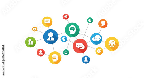 Digital Connections: Depicting a complex web of interconnected nodes, symbolizes global communication and the power of digital networking.