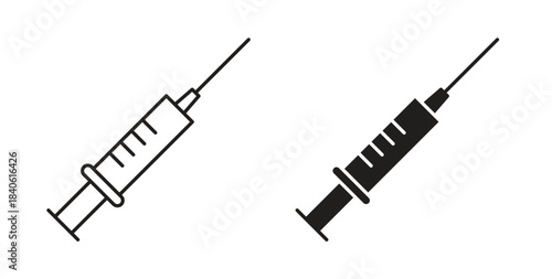 Syringe injection icon