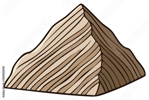 Stylized Mountain Peak Illustration with Layered Texture for Outdoor Adventure or Nature Theme Graphic Design