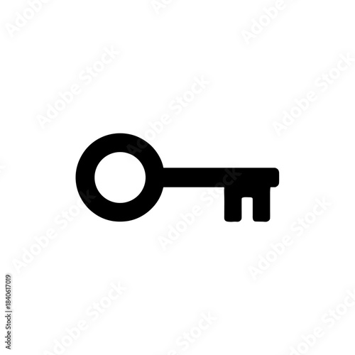 Find black key vector graphic for door lock access and security solution with simple minimal design