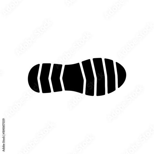 Footprint silhouette illustration vector art design template for print and web design projects