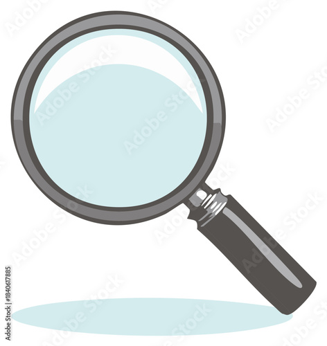 Magnifying glass illustration for details, focus, research, search concepts