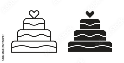 Wedding cake icon