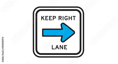 Directional Right Lane Signage With Informative Guidance for Safe and Orderly Traffic Flow