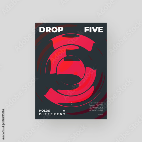 Abstract colorful poster featuring liquid glass distortion and smooth refraction effects. A futuristic composition blending typography, reflection, and optical illusion into minimal surreal design.