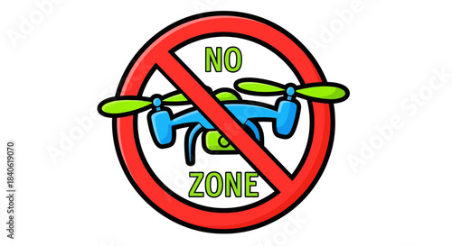 Drone Prohibition Zone Sign: A Clear and Concise Visual Prohibition Representation Always