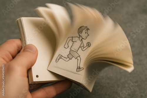 Flipbook Animation of a Running Boy