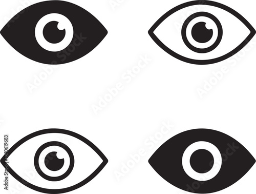 Ophthalmology icon, eye vector, vision health, eye care symbol, solid black, minimal outline, thin stroke, medical vector, ophthalmology illustration, vision icon, eye care