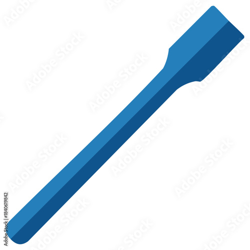 Stylized Blue Paddle Illustrating Paddling Boating Concepts and Nautical Design Elements