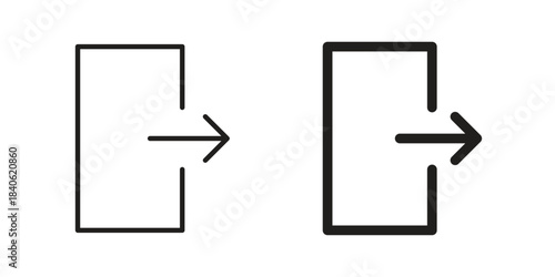 Sign out icon designs collection for mobile, ui, web.