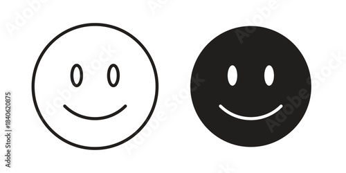 Smile icon designs collection for mobile, ui, web.