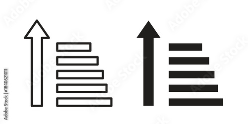 Sort amount up icon designs collection for mobile, ui, web.