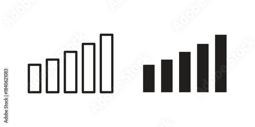 Stats icon designs collection for mobile, ui, web.