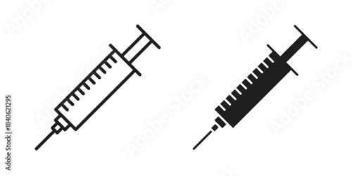 Syringe icon designs collection for mobile, ui, web.